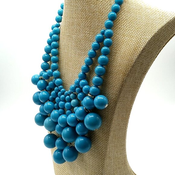 Erica Lyons Faux Turquoise Beaded Statement Necklace - Picture 3 of 12